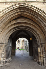 Fototapeta premium Peterborough Cambridshire, U.K., Peterborough Cathedral the Cathedral Church of St Peter St Paul and St Andrew.