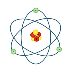 Atomic structure model. vector illustration 