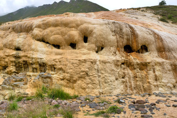 Georgia, Caucasus:  stone waterfall at Gudauri