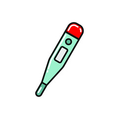 Thermometer medical icon vector image.