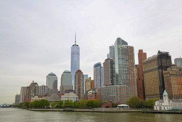 New York. USA.April 2019.Famous landmark. Skyline architecture. Urban cityscape.