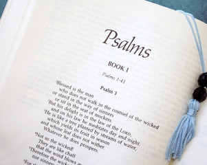 The Book of Psalms opened at Book One Psalm One 