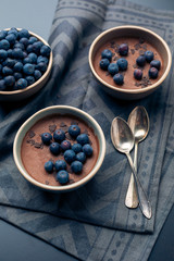 chocolate blueberry dessert