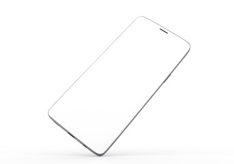  New realistic mobile phone smartphone mockup with blank screen 3d illustration.