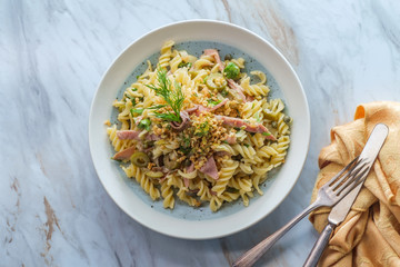 Italian Fusilli Pasta Mollicata