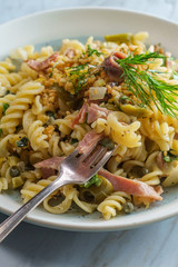 Italian Fusilli Pasta Mollicata