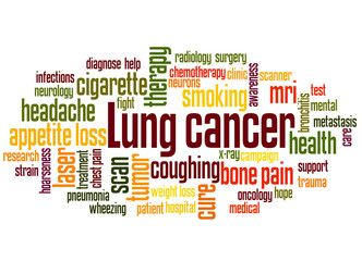 Fototapeta premium Lung cancer word cloud concept 2