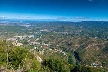 Fototapeta na wymiar Landscape near Santa Maria de Montserrat
