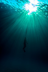 Fototapeta na wymiar underwater lights
