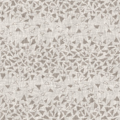 Ragged worn aging beige canvas burlap tan wrinkled crumpled noisy graphical tile. Stained distressed mottled worn effect weathered damaged folk design. Seamless repeat raster jpg pattern swatch.