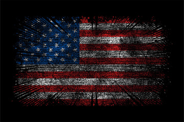 GRUNGE USA FLAG VECTOR