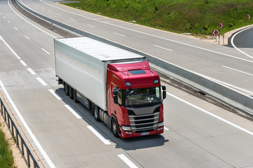 Truck on the road