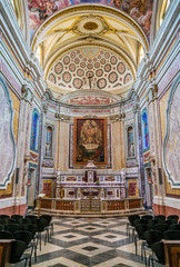Fototapeta na wymiar Santissimo Sacramento Chapel in the Basilica of San Martino in Martina Franca, province of Taranto, Apulia, southern Italy.