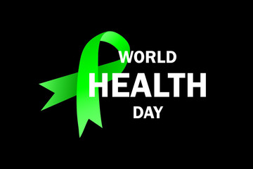World health day celebrated in 7 April. Vector illustration isolated on black background