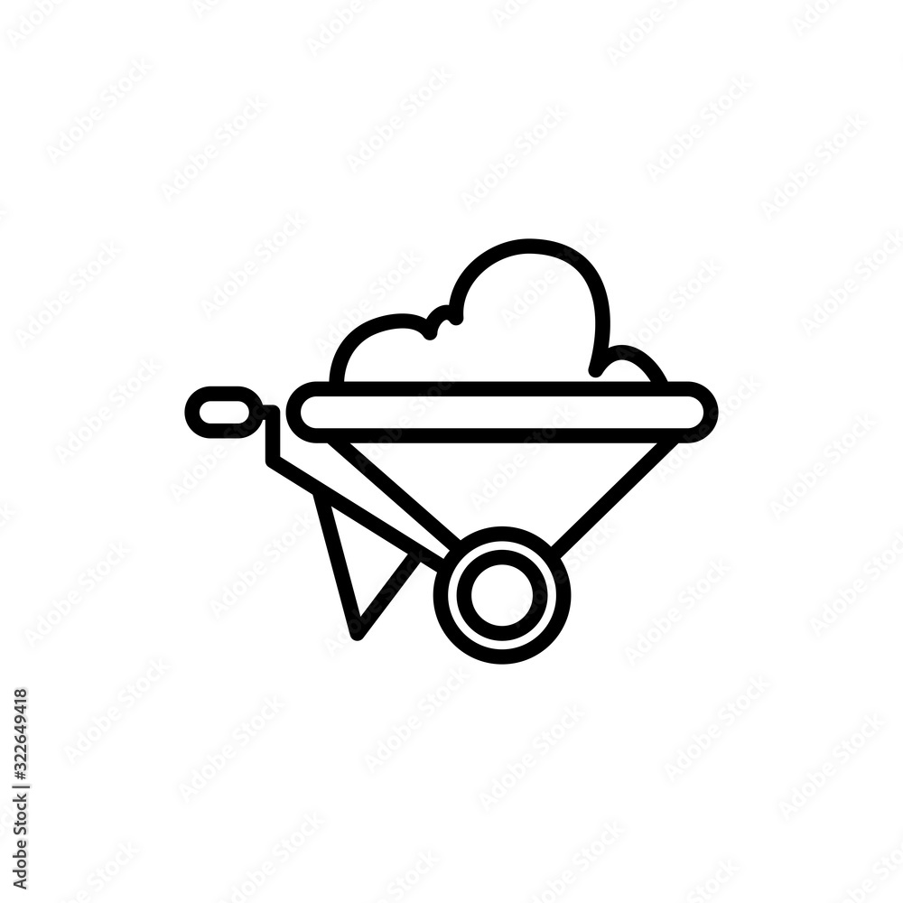 Canvas Prints wheelbarrow tool construction isolated icon