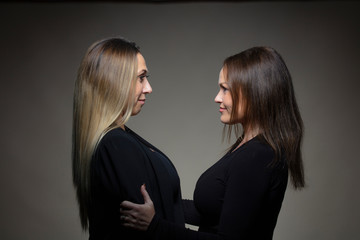 Coupe de femme en studio