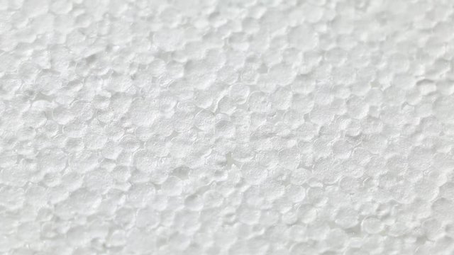 rotating surface of white styrofoam