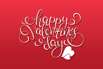 Happy Valentines Day. Hand Drawn Vector Lettering design