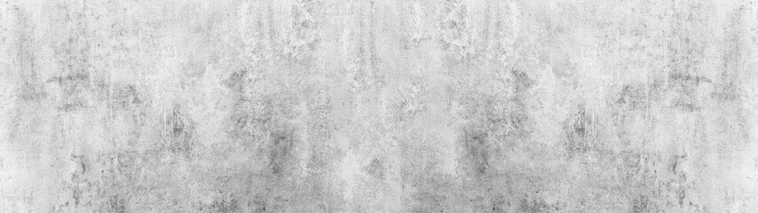 Obraz na płótnie Canvas Gray rustic dirty weathered concrete stone wall texture banner panorama