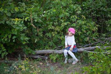 little girl in park