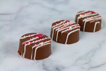 Oreo covered in chocolate for Valentine's day
