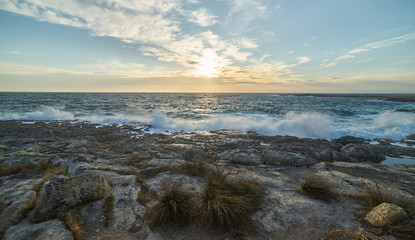 "Santa Caterina" in Salento - Italy. Very rough sea, with reflections and flashes.