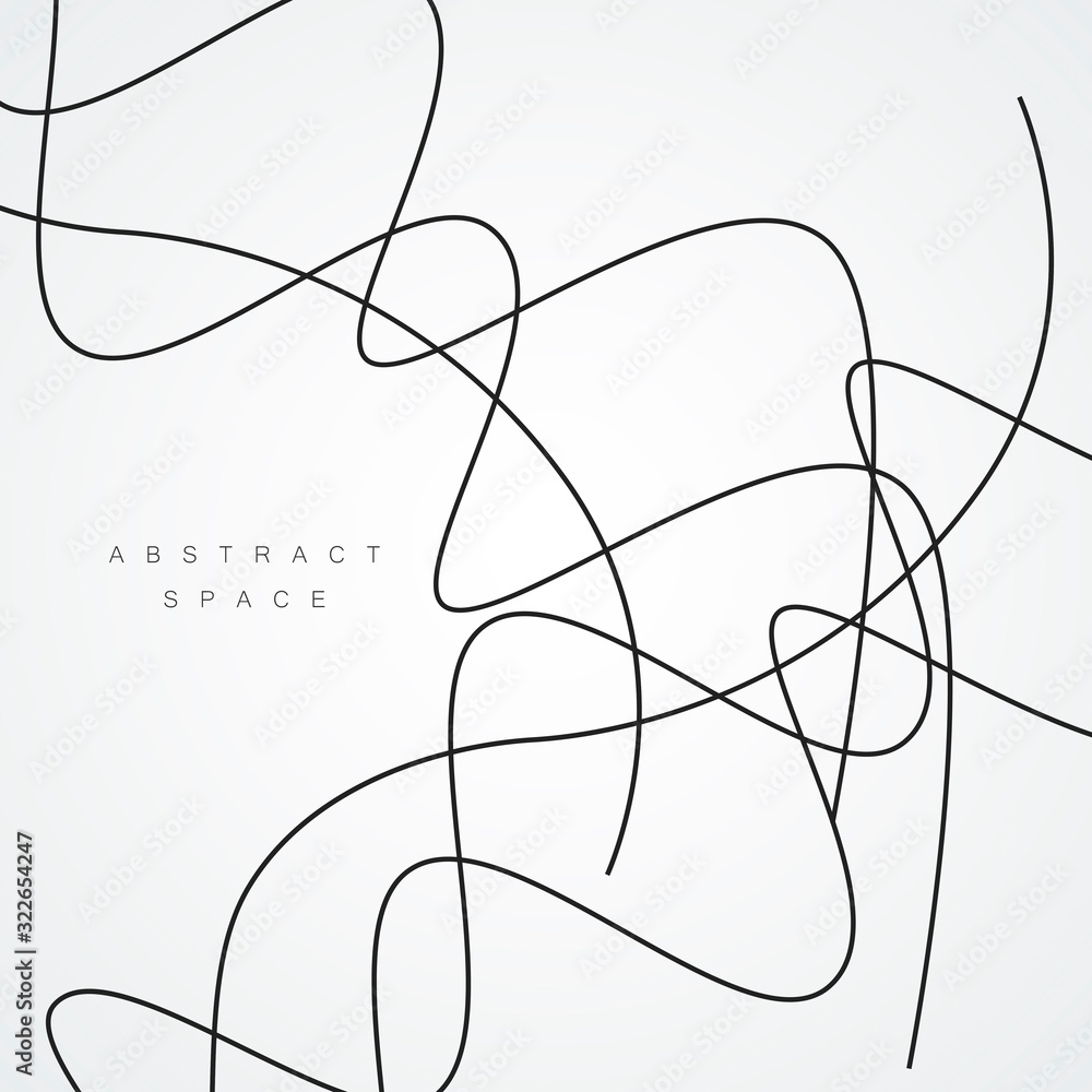 Poster abstract vector background with connected smooth lines