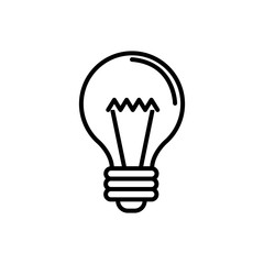 bulb light energy isolated icon
