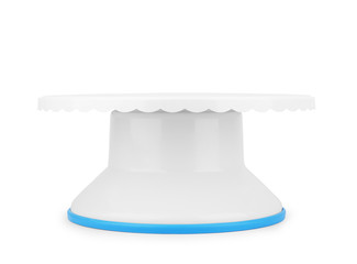 Porcelain cake stand isolated on white with clipping path