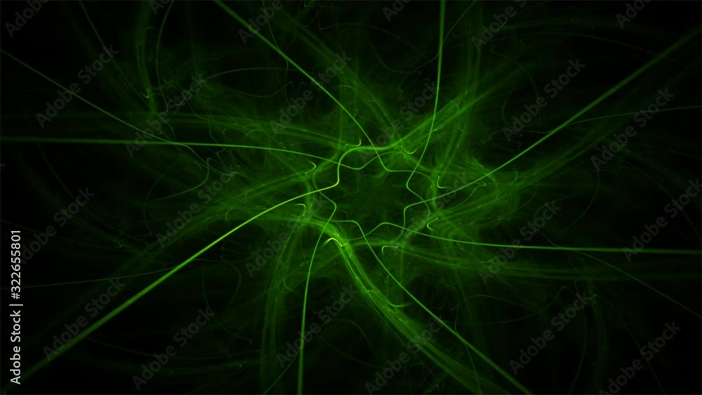 Poster abstract neon kaleidoscope loop. neon shapes abstract backdrop. neon flowers shapes kaleidoscope sea