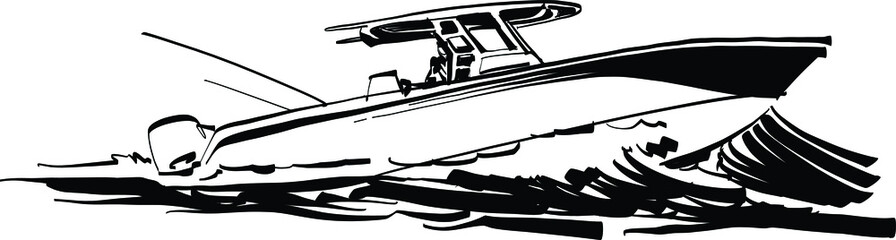 illustration of a fishing boat