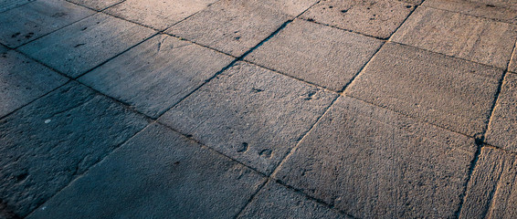 Abstract stone brick surface cement road as texture background           