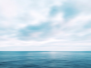 Naklejka na ściany i meble Soft focus blurred seascape background. 