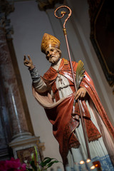 Valentine's day image. Statue of the saint in the basilica of the Italian city of Terni.