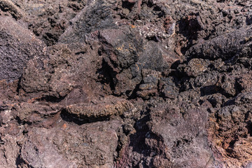 Closeup of 1961 Lava, Kilaeuea volcano, Hawaii,, USA.