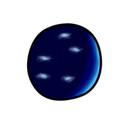 Stylized Cartoon Planet Nine