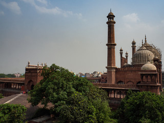 Obraz premium View from a top to the incredible Jama Masjid. Delhi, India.