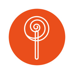 lollipop round retro isolated icon