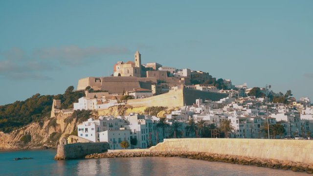 Dalt Vila Ibiza Old Town Fortification Port Harbour Panoramic