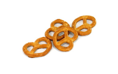 pretzels on a white background.