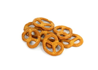 pretzels on a white background.