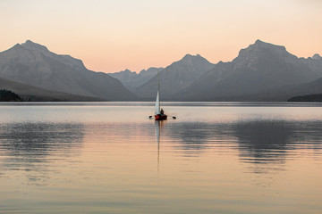 Sailboat on Lake McDonald