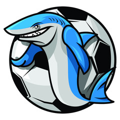 shark character foot ball esport gaming