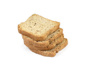 Bake rolls. Mini bread chips isolated on white background.