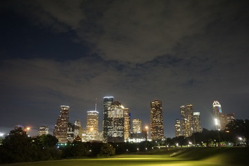 Fototapeta na wymiar Houston City Scapes Night