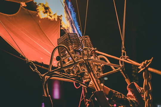 Hot Air Balloon with Flame