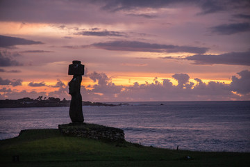 Sunset on Rapa Nui