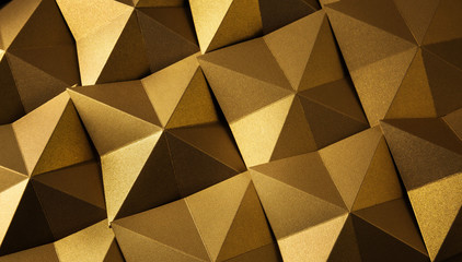 Golden folded paper abstract luxury shiny seamless background pattern