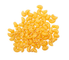 Pasta Pipe Rigate isolated on white background