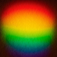 Abstract bright rainbow circle, sphere in a square background